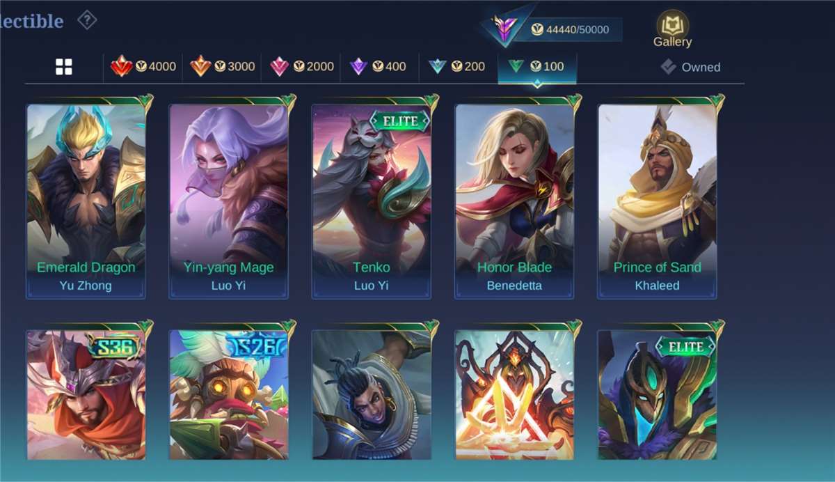 Game account sale Mobile Legends